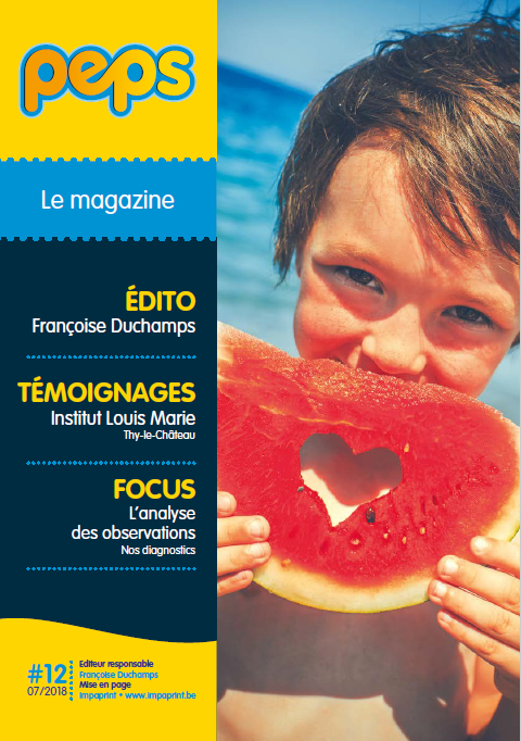 Couverture du magazine Peps de juillet 2018