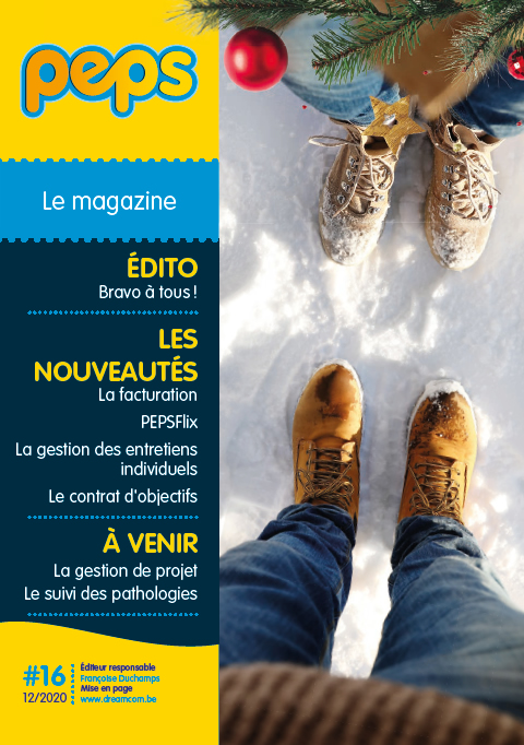 Couverture du magazine Peps de décembre 2020