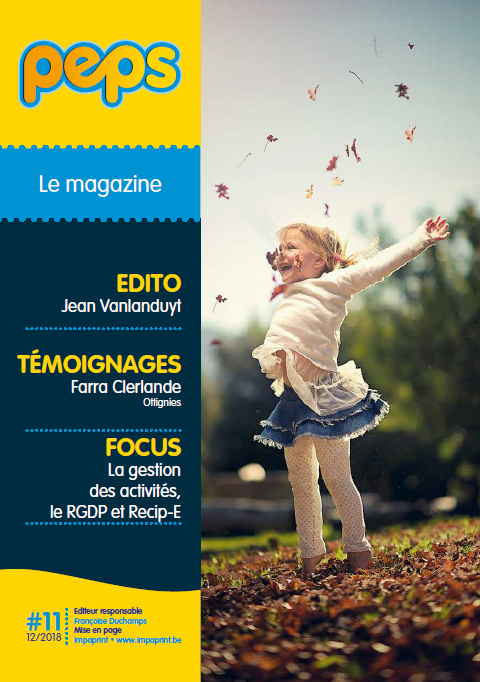 Couverture du magazine Peps de décembre 2017